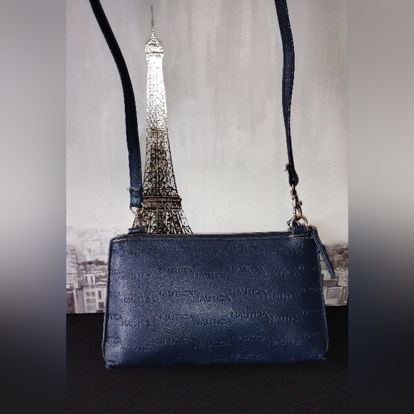 Nautica Navy Blue Crossbody Bag Or A Satchel Absolutley Gorgeous Bag - Picture 2 of 7